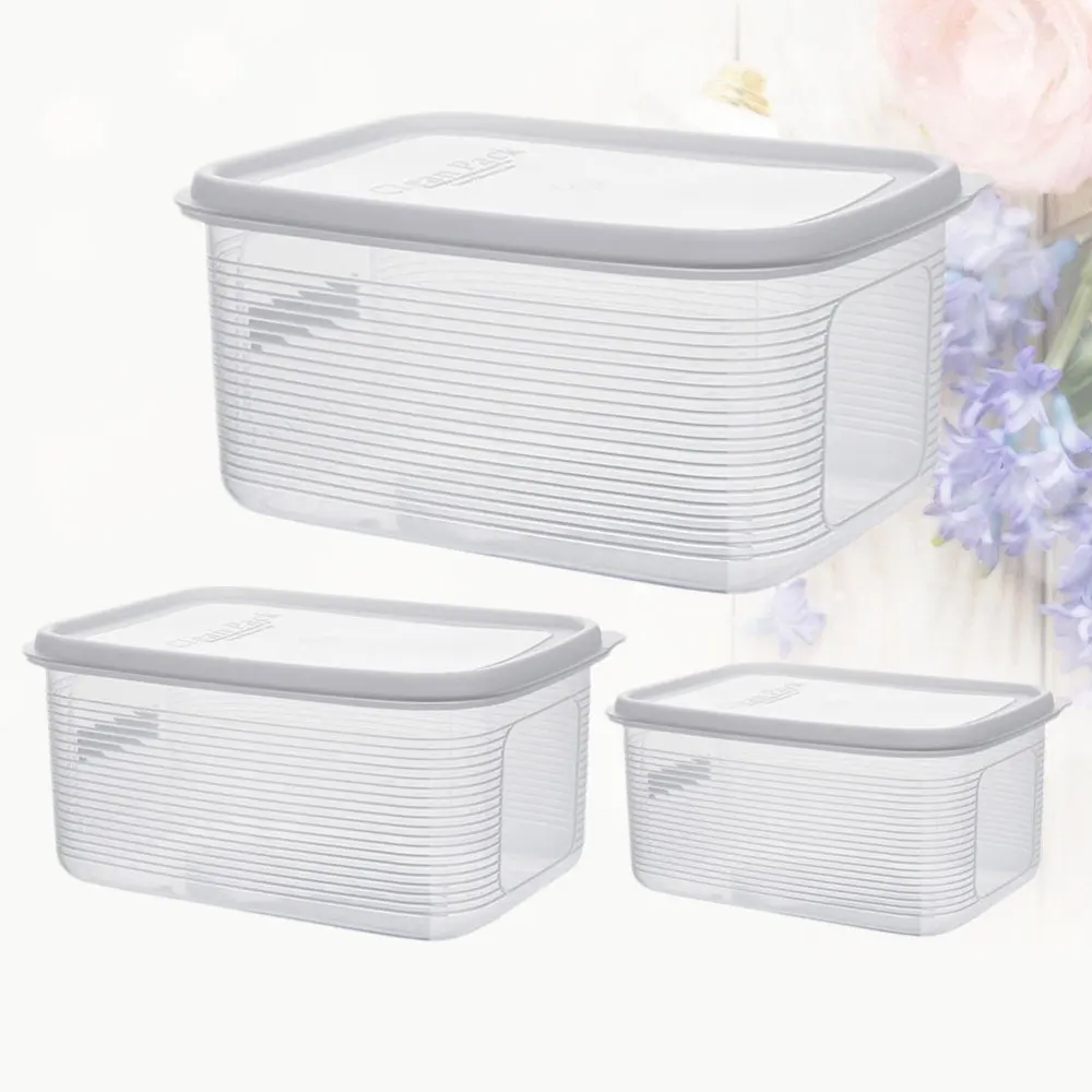 

Crisper Refrigerator Storage Box Kitchen Box Fruit and Vegetable Dry Grain Rice Sealed Box (Small Size 5.2)