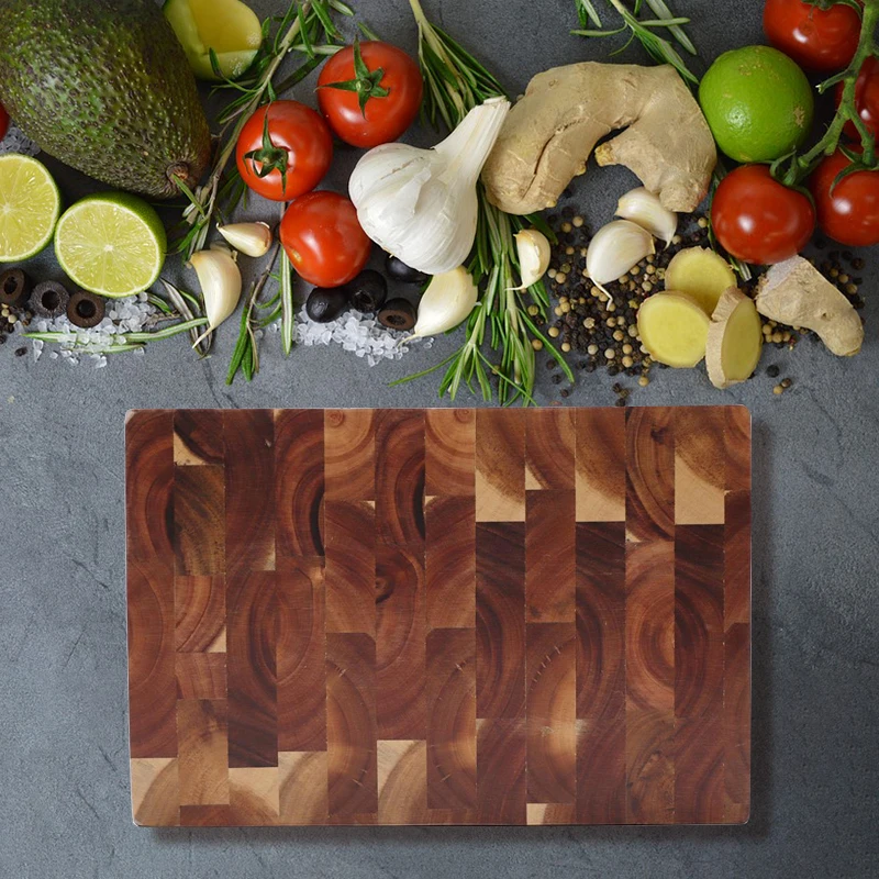 Leeseph End-Grain Utility Board, Acacia Wood Cutting Board- makes food prep enjoyable