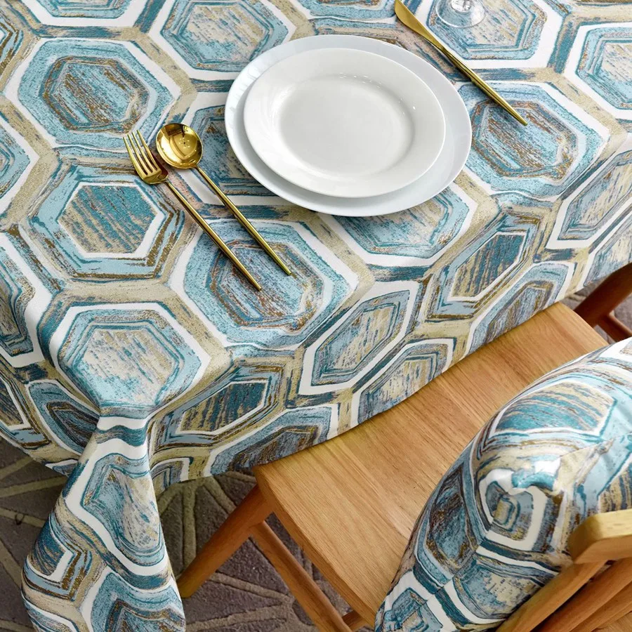 Nordic Style Geometric Patterns Tablecloth Waterproof Cafe Table Cover Rectangle Wedding Decoration | Дом и сад