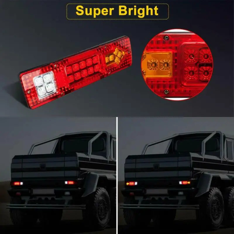 

Turn Signal Tail Lights 1.5W 5A Accessory 2pcs Parts 19LED Waterproof Stop