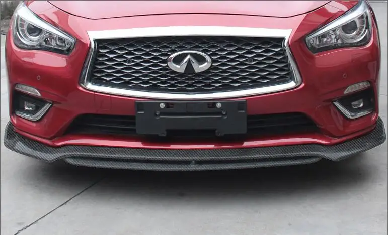 Карбоновый передний бампер спойлер автомобильный диффузор подходит для Infiniti Q50
