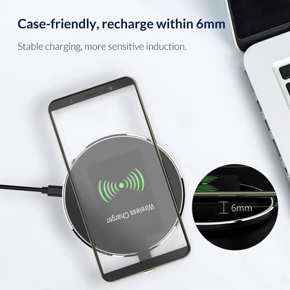 Беспроводной зарядный приемник ORICO QI для iPhone беспроводной телефона Micro USB Type