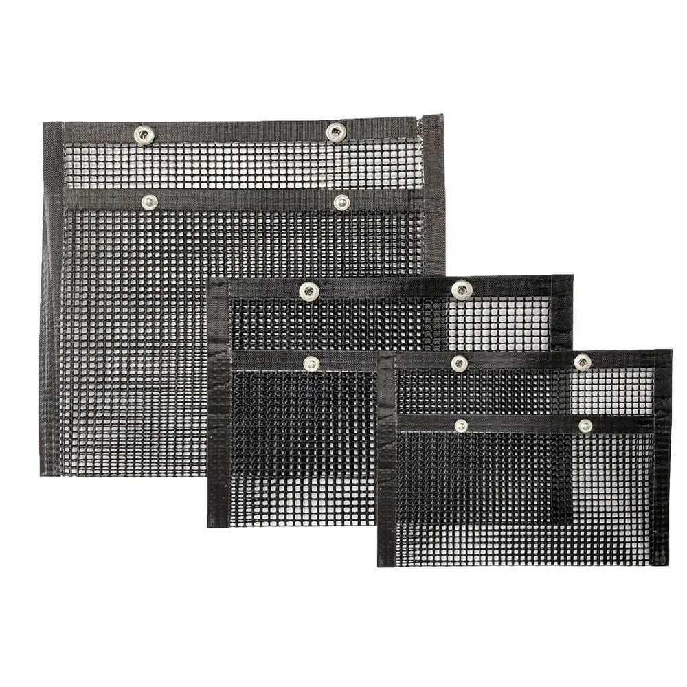 

3pcs BBQ Non-Stick Mesh Grilling Bags Reusable Barbecue Bag Heat Resistant Cooking Tools for Picnic Outdoor