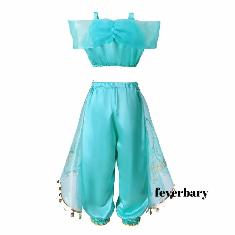 Детский костюм для косплея аниме Aladdin Принцесса Жасмин маскарадный девочек