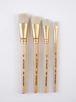 artsecret new arrival 2855 stencil oil brush set white bristle hair wooden handle acrylic paints stationery art supplies