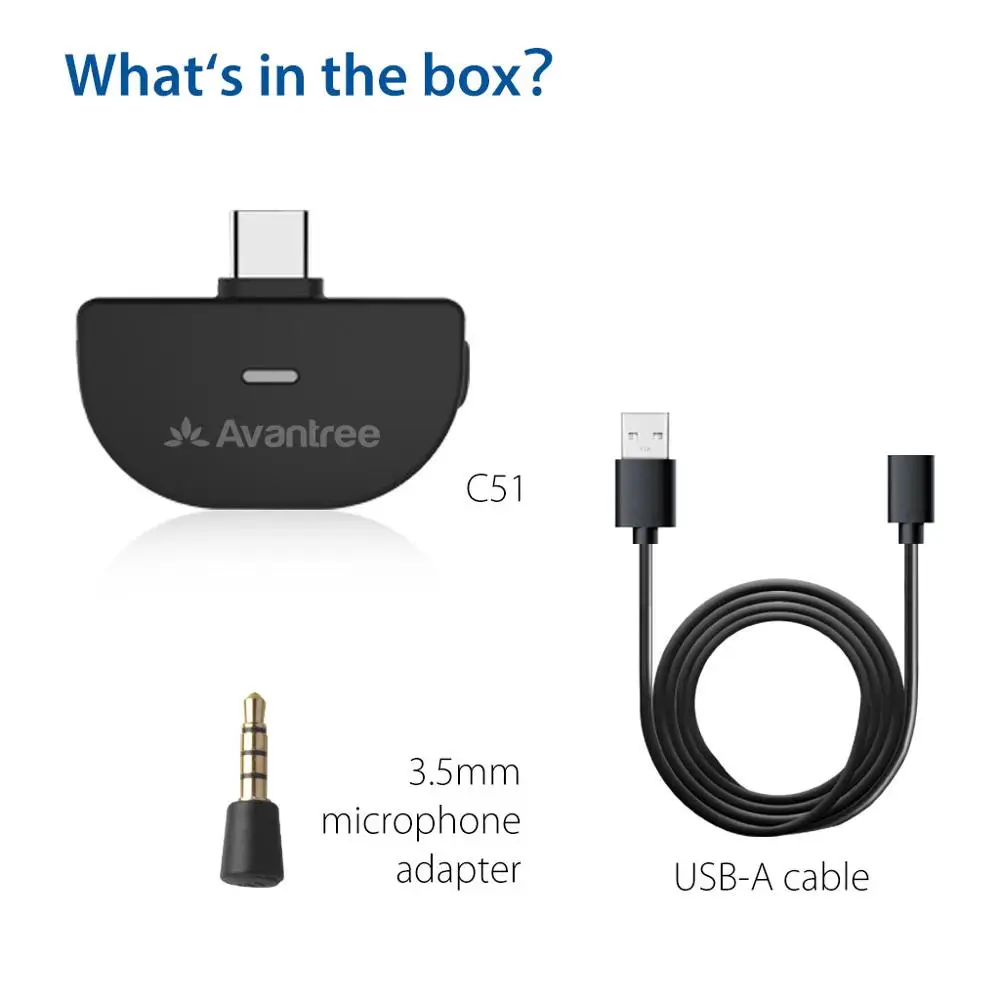 Адаптер аудио передатчика Avantree C51 USB Type C Bluetooth 5 0 для переключателей AirPods