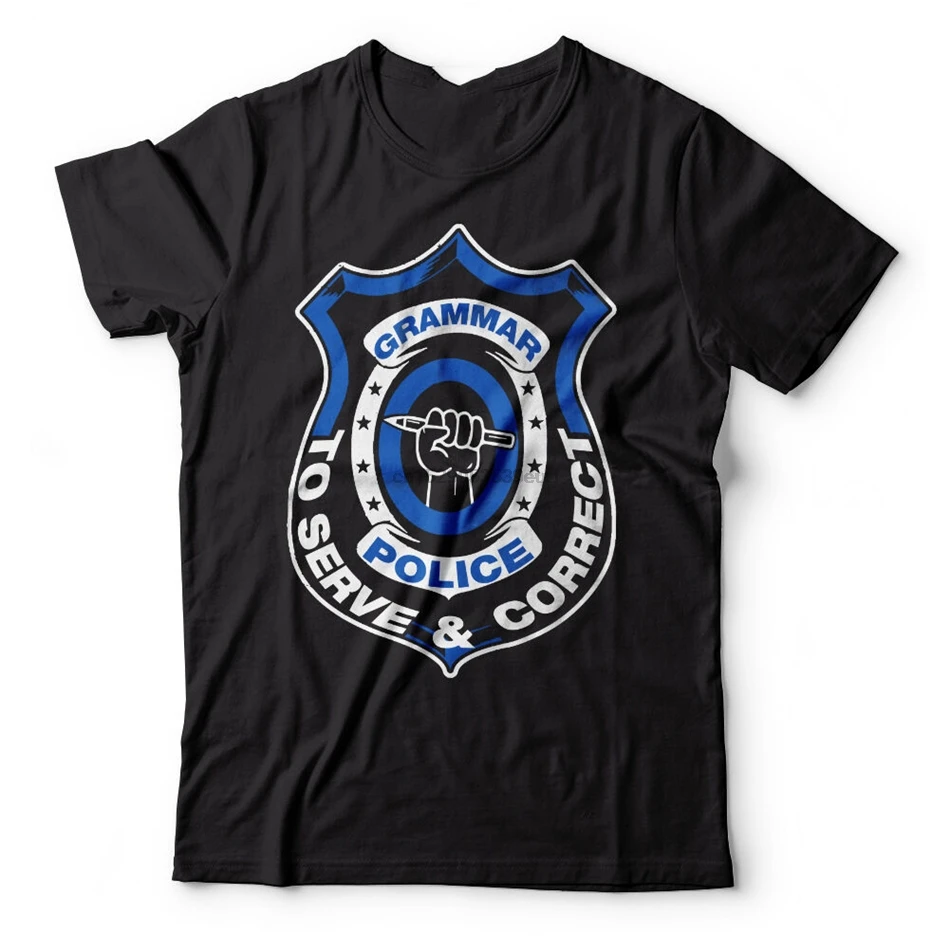 Забавная футболка с грамматикой полиции подарок учителю литературы для жены