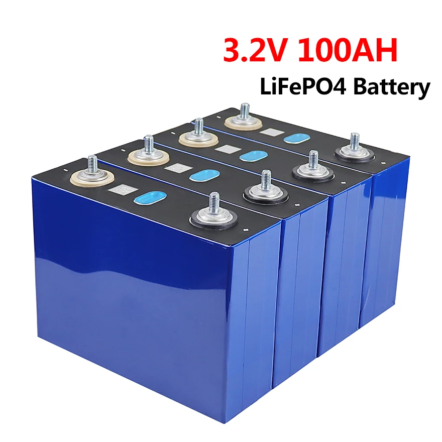 

3.2V 100Ah Battery 3.2V LiFePO4 Battery Pack Large Capacity DIY 12V 24V 48V Electric Car RV Solar Energy Storage System