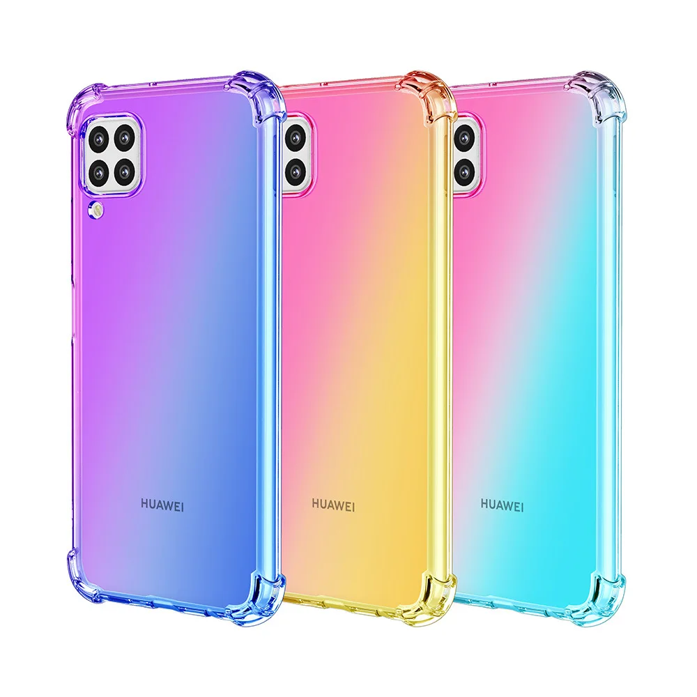 

Shockproof Gradient Case for Huawei Nova 6 5G 6SE Nova 5i Pro Mate 30 Lite Nova 5Z Honor V30 Pro 9X Pro Play 3 Protective Case
