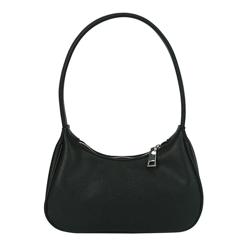 

Solid Color PU Leather Women Single Shoulder Bag Fashion Simple Ladies Underarm Bags Elegant Design Female Small Handbags Purses