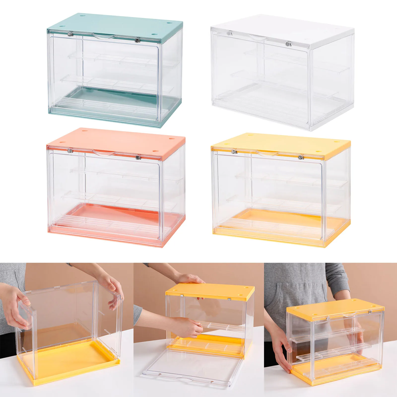 

Clear Display Case Dustproof Showcase Storage Rack for Collectibles Toys