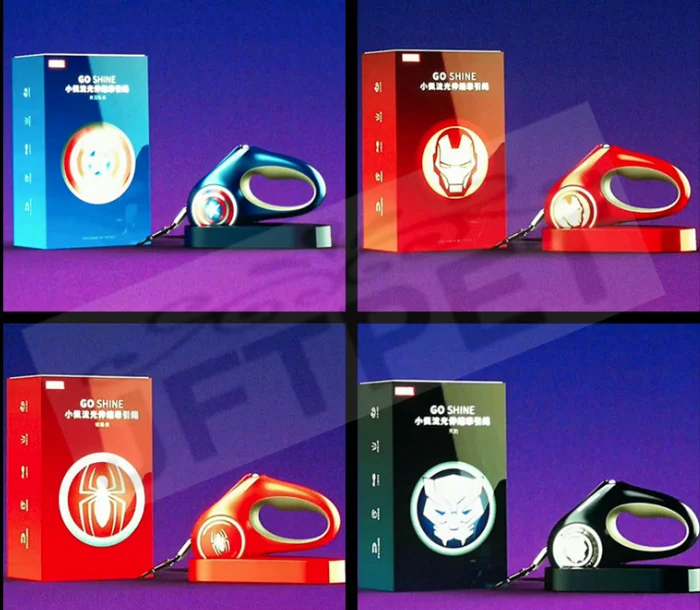 Новый Marvel стример поводок автоматическое расширение прогулки игрушка из веревки