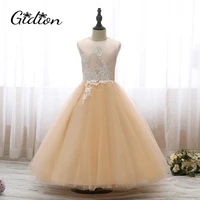 girl formal princess dress for girl elegant birthday party dress girl embroidered princess flower girl wedding party dress