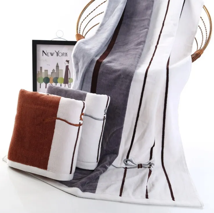 100% Cotton Bath Towels For Adults 70x140cm Big Size Velour absorbent Beach Towel Men Shower | Towel/Towel Set