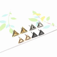 triangle geometry simple personality web celebrity fashion studs
