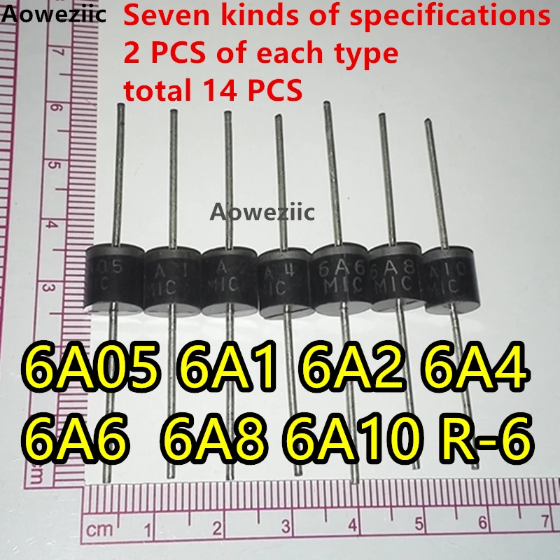 6A05 6A1 6A2 6A4 6A6 6A8 6A10 R-6 Диод выпрямителя 6A 50 в 100 200 400 600 800 1000 В 10A10 10A | Электронные