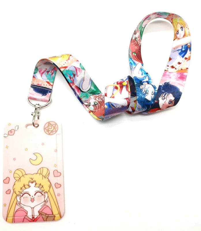 1 предмет в розницу для детей Сейлор Мун шейный ремешок карты автобус