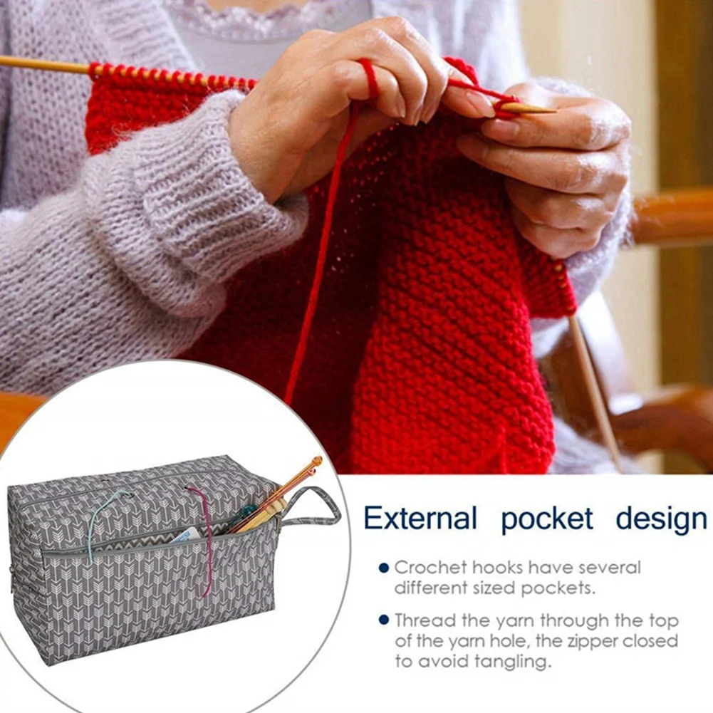 Органайзер переносная сумка держатель для пряжи вязанная втулка швейная