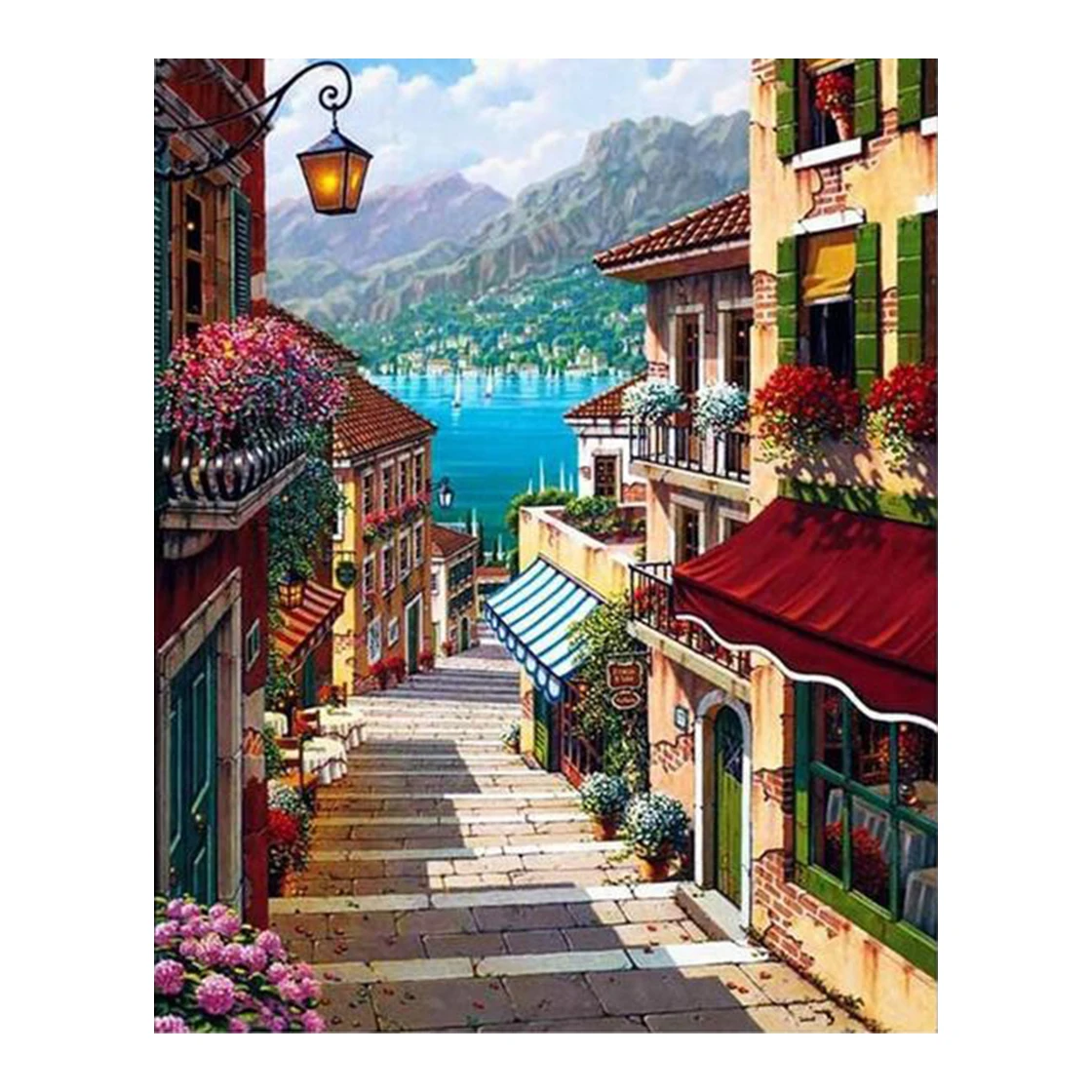

MEIVN 5D DIY алмазная живопись дороги и с цветочным узором для девочек квадратная Алмазная вышивка побережье декорации Стразы Картина Набор для ...