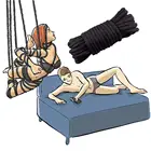 5 м 10 м секс-рабство веревка, мягкая хлопчатобумажная трикотажная веревка, БДСМ сдержанность, секс-игрушки для пар, женщин, мужчин, экзотические качели, игрушки, игра