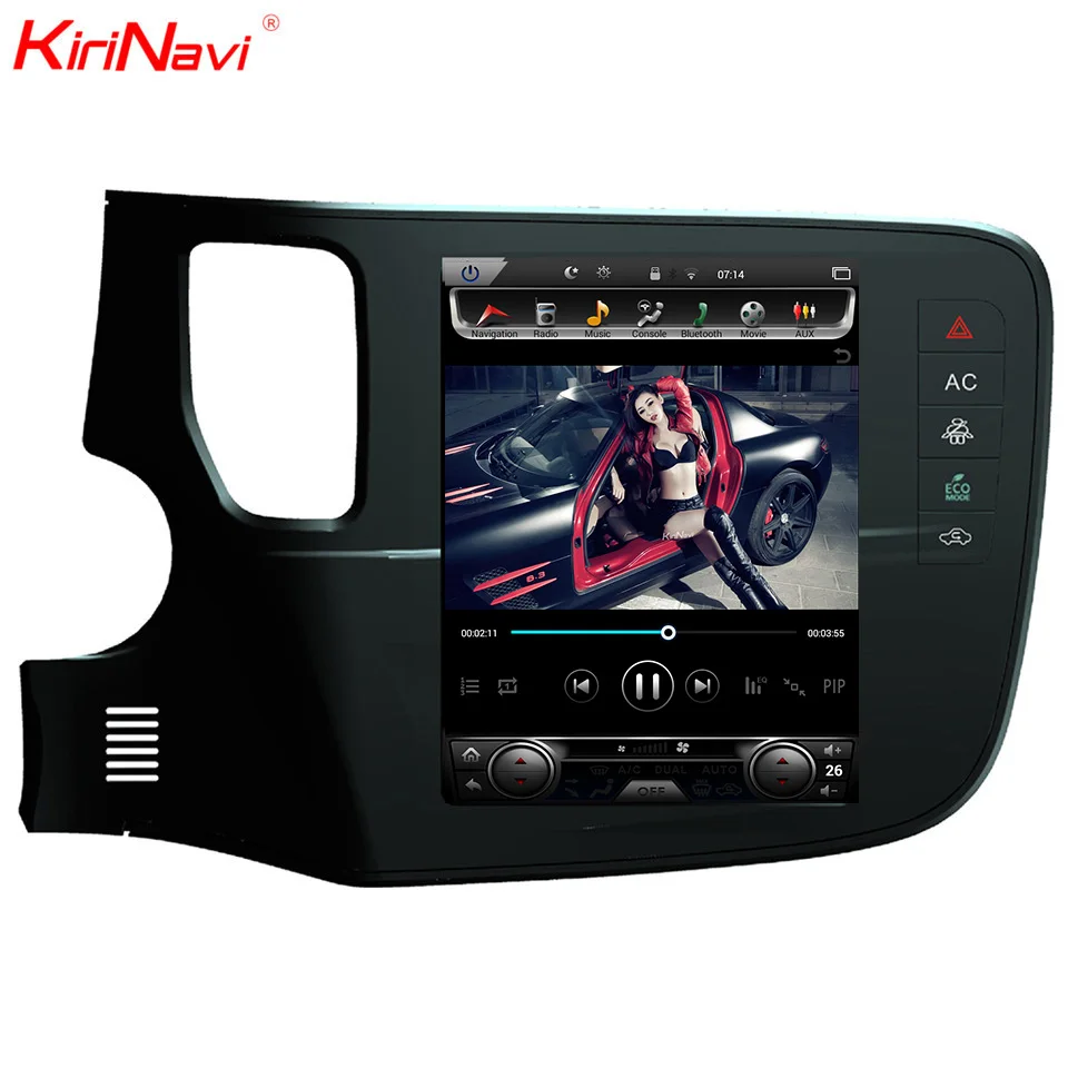 KiriNavi 1 din Android 8,1 10," сенсорный экран автомобиля радио gps навигация для Mitsubishi Outlander автомобильный мультимедийный плеер 2013