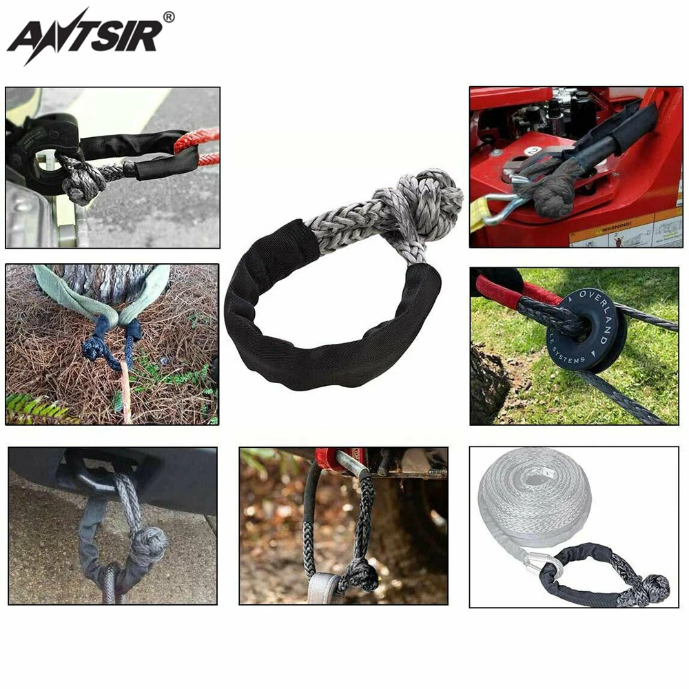 

1/2" Soft Shackle Rope Synthetic Tow Recovery Strap 38,000LBs WLL 7.5Tons