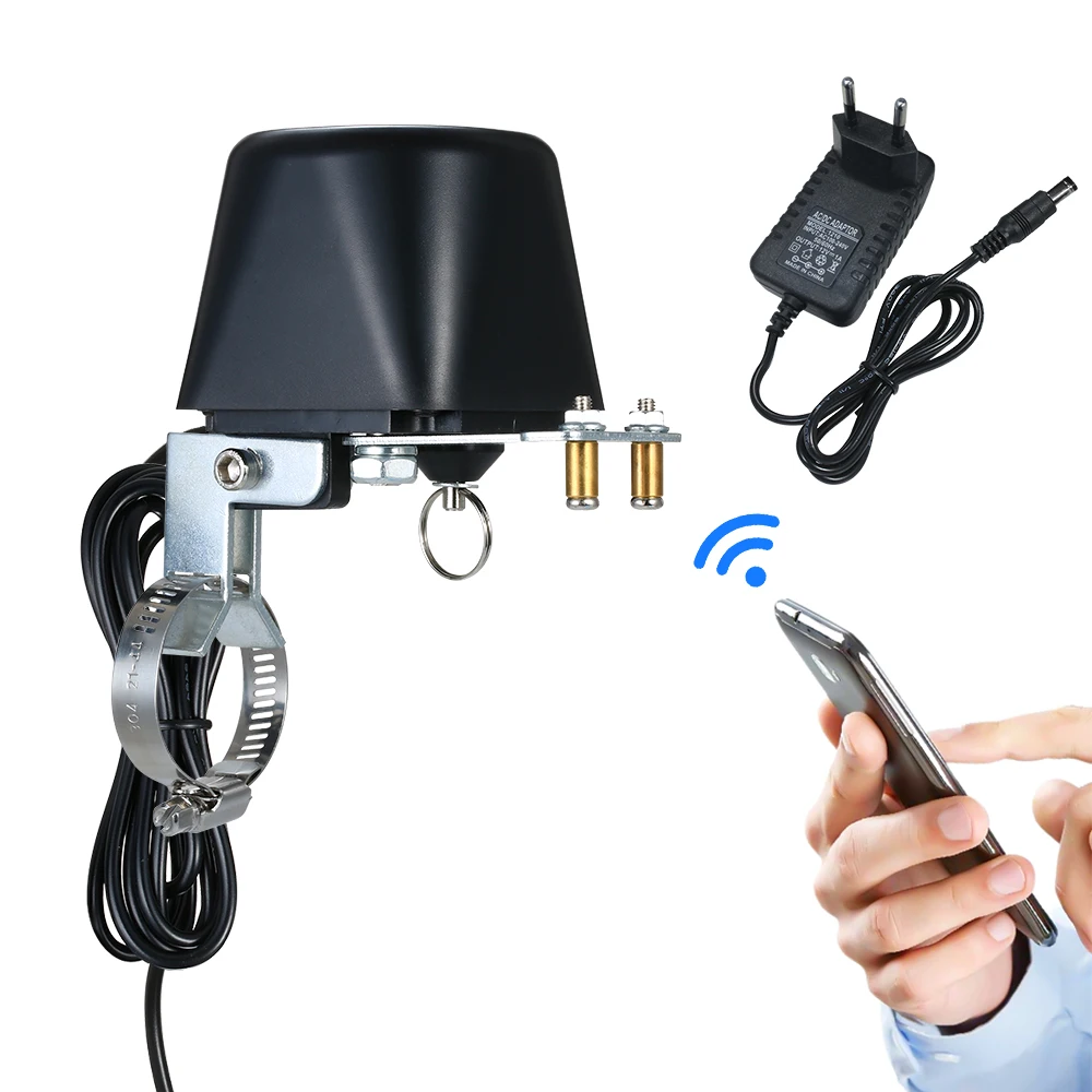Интеллектуальная беспроводная(Wi-Fi) клапан для газа, воды Управление; приложение Управление автоматический Электрический переключатель Беспроводной дистанционного Управление клапан переключения воды газовый Оповещатель