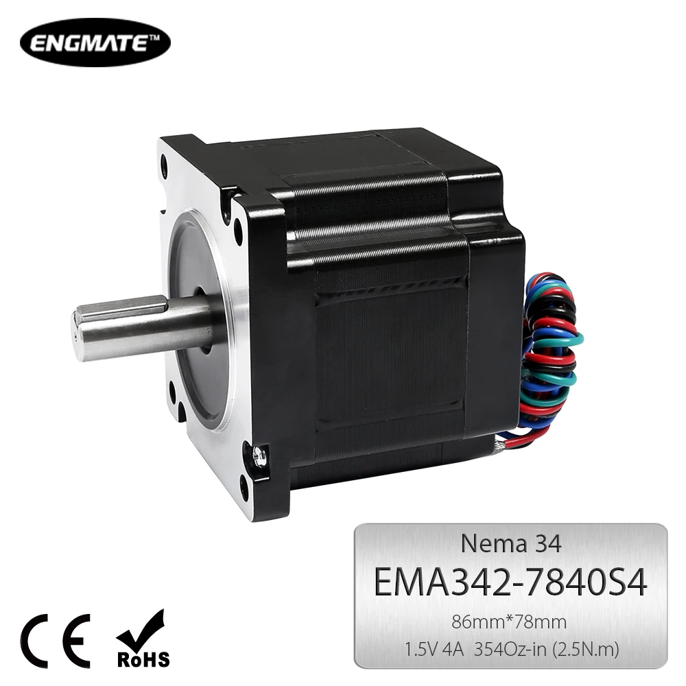 ENGMATE EMA342-7840S4 Nema 34 CNC Router Stepper Motor 4 Wire Single Shaft | Обустройство дома