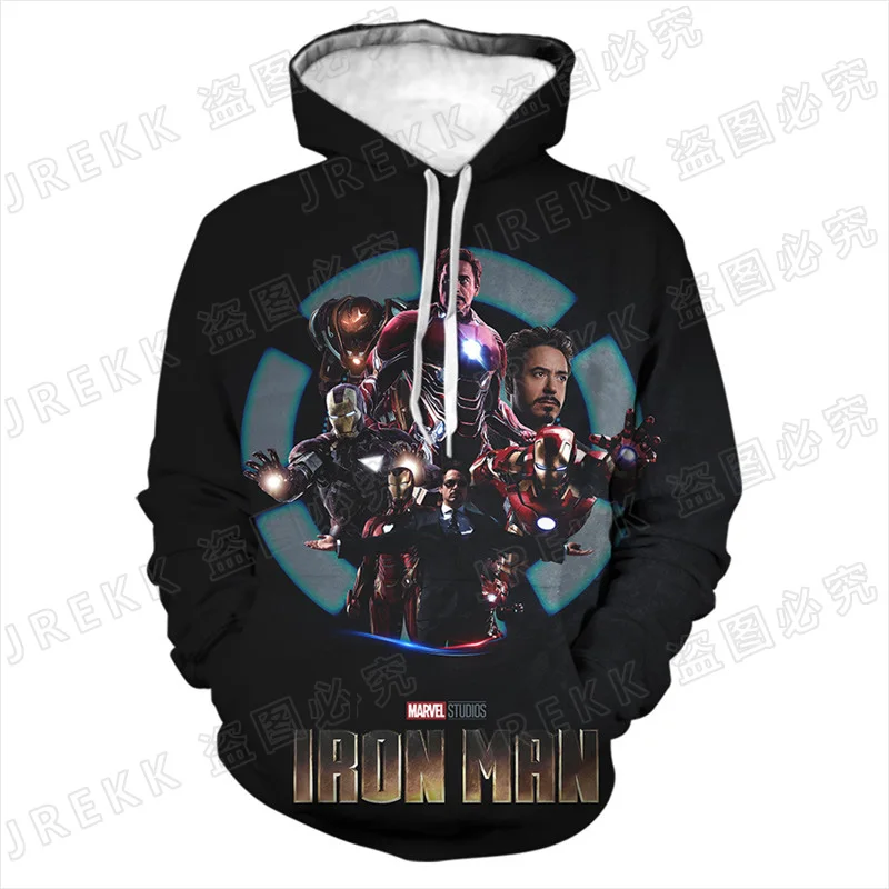 Толстовка Мужская/женская с капюшоном модная рубашка 3D принтом Железного