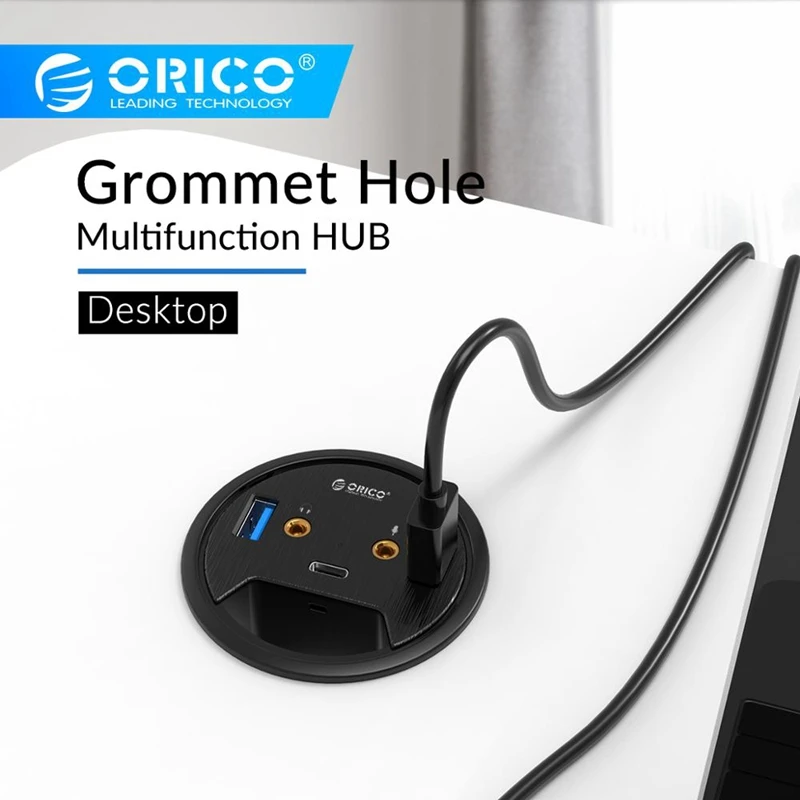 ORICO Настольный втулка USB 3 0 концентратор с наушниками Miniphone порт Тип C OTG адаптер