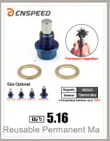 CNSPEED M20 M16 M14 M12* 1,5/1,25 алюминий Neo хром Магнитная дренажная масляная пробка дренажный болт масло отстойник Сливная пробка Гайка YC100281