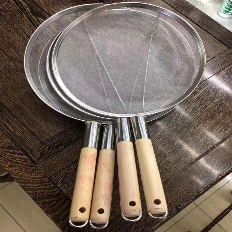 

long handle mesh Strainers Stainless Steel net Colander Soup Skimmer chef french fries fryer oil frying noodles dumpling sieve