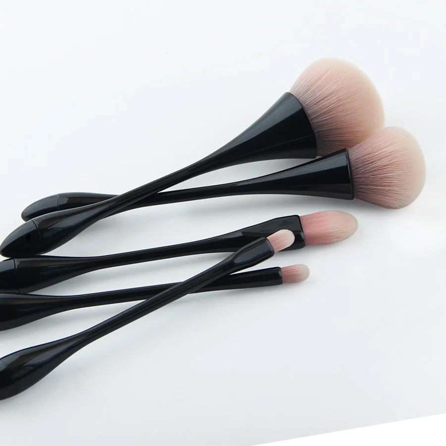 Anmor High Quality Makeup Brushes Set 5 pcs Synthetic Thin Waist Make Up Kit Powder Brush Concealer Black HT01 | Красота и здоровье