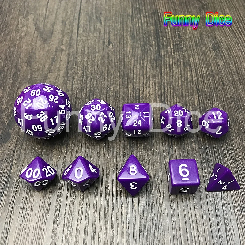 Высокое качество 10 шт Цифровой Dados Rpg Die набор D4 D6 D8 2xd10 D12 D20 D24 D30 D60 для Dnd ролевых игр
