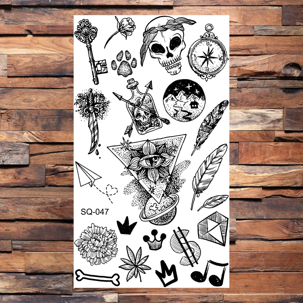 Временные татуировки для женщин и мужчин с пиратским кораблем компасом - купить