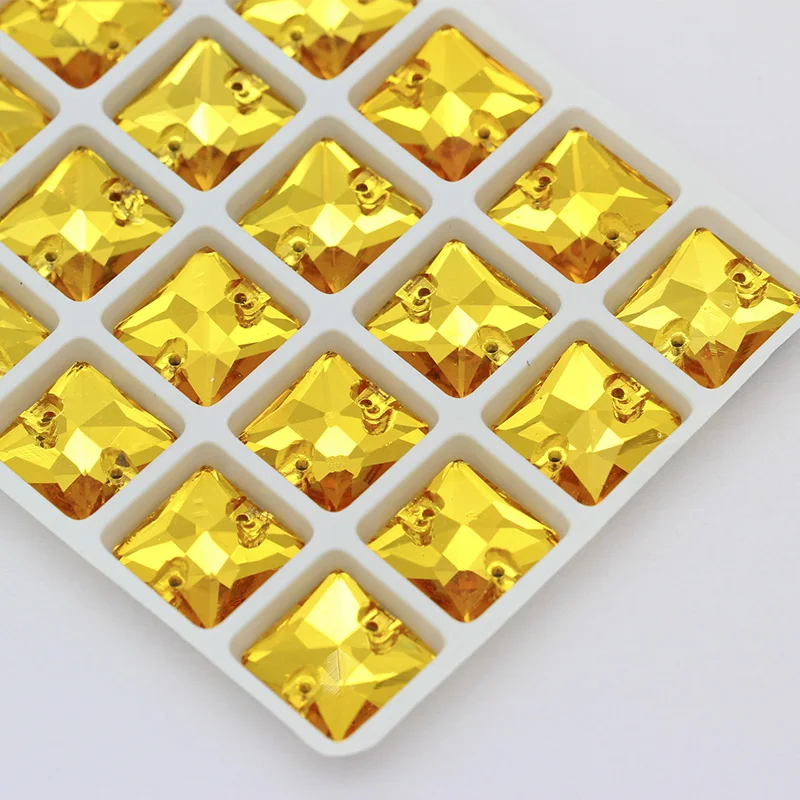 45p 10 мм в ассортименте квадратная плоская спина Пришивные граненые хрустальные