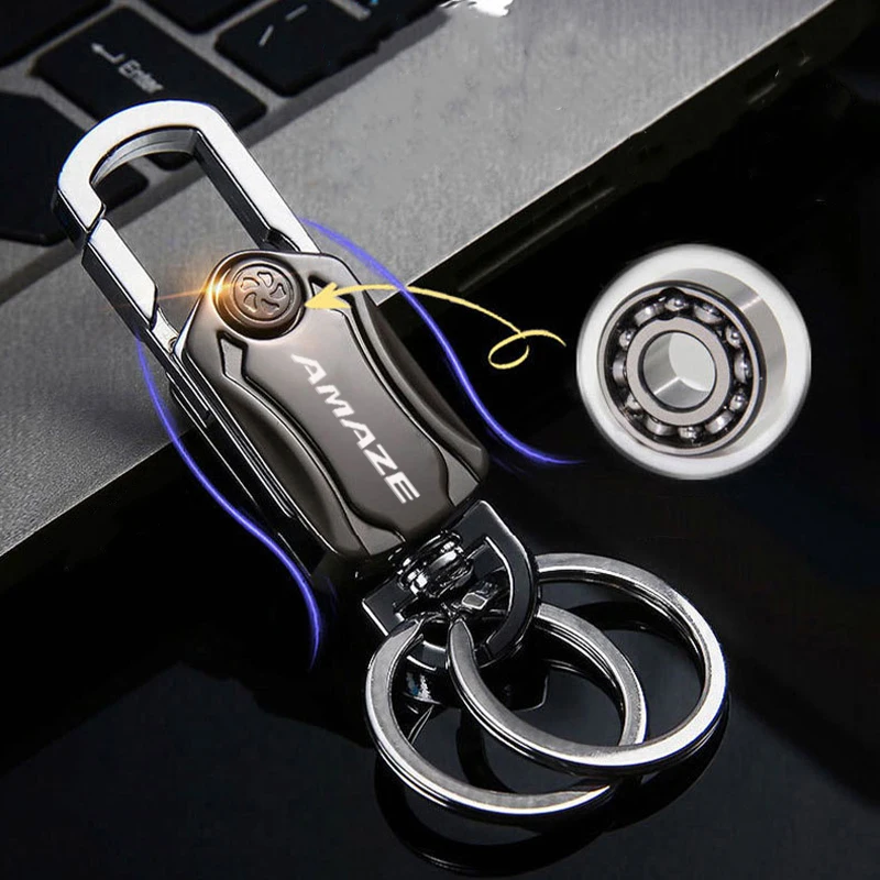 

For Honda AMAZE BRIO BR-V CITY CROSSTOUR FIT MODULO Portable Keychain Car Logo Rotatable Keyring Bottle Opener Keychain