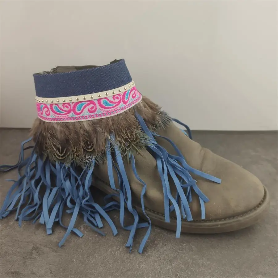 Съемные шнурки для обуви в стиле бохо ремни крепления свободного ботинка