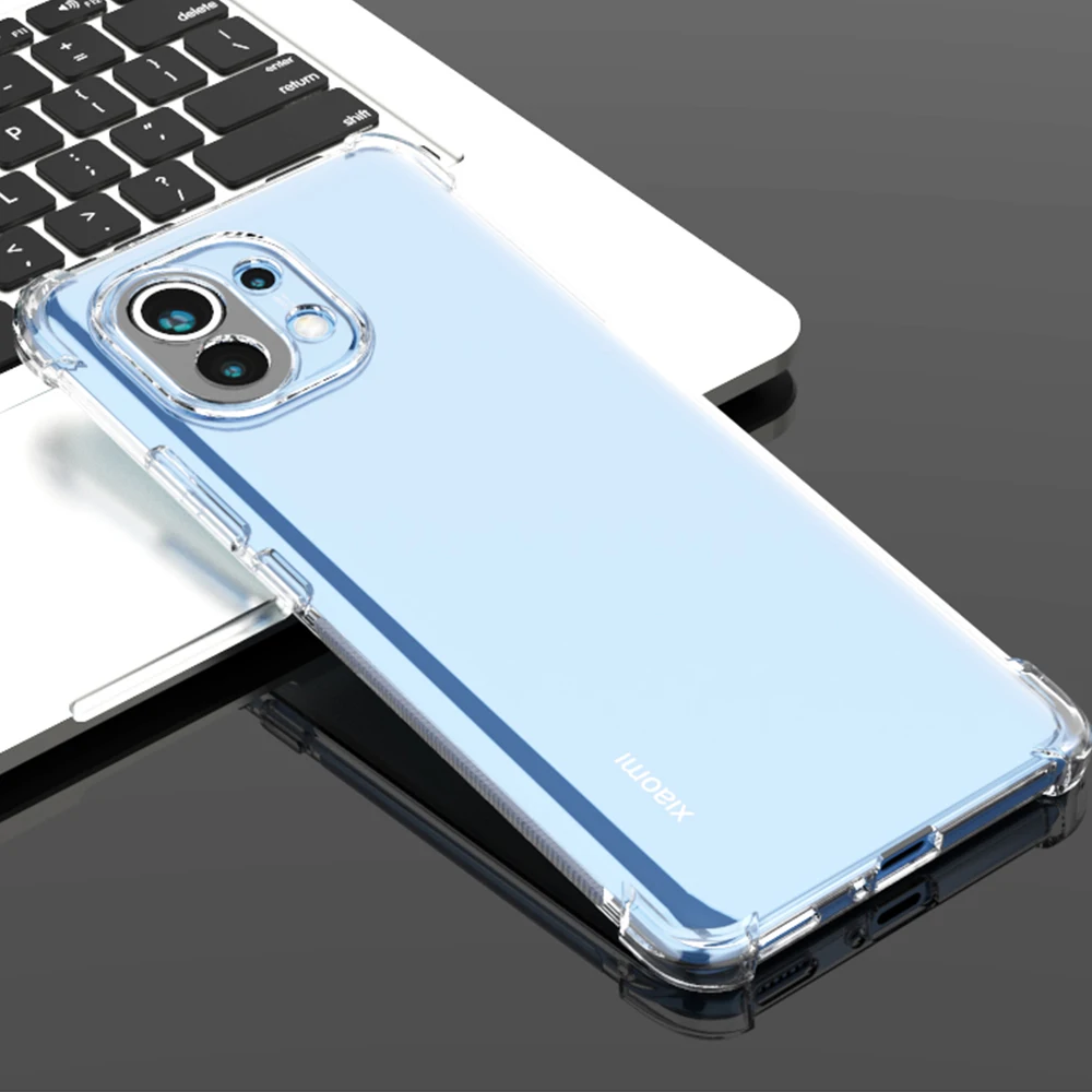 Funda/Coque/Capa For Xiaomi 12T Pro Cover Xiaomi Mi 11 Lite 5G Case,Transparent Case + Hydrogel film Xiomi Mi11 Lite xiaomi 11T 12 X Pro Bumper Anti-Shock Cover On Xiaomi Mi 11 Lite 11i Silicone Case Mi 12 Pro