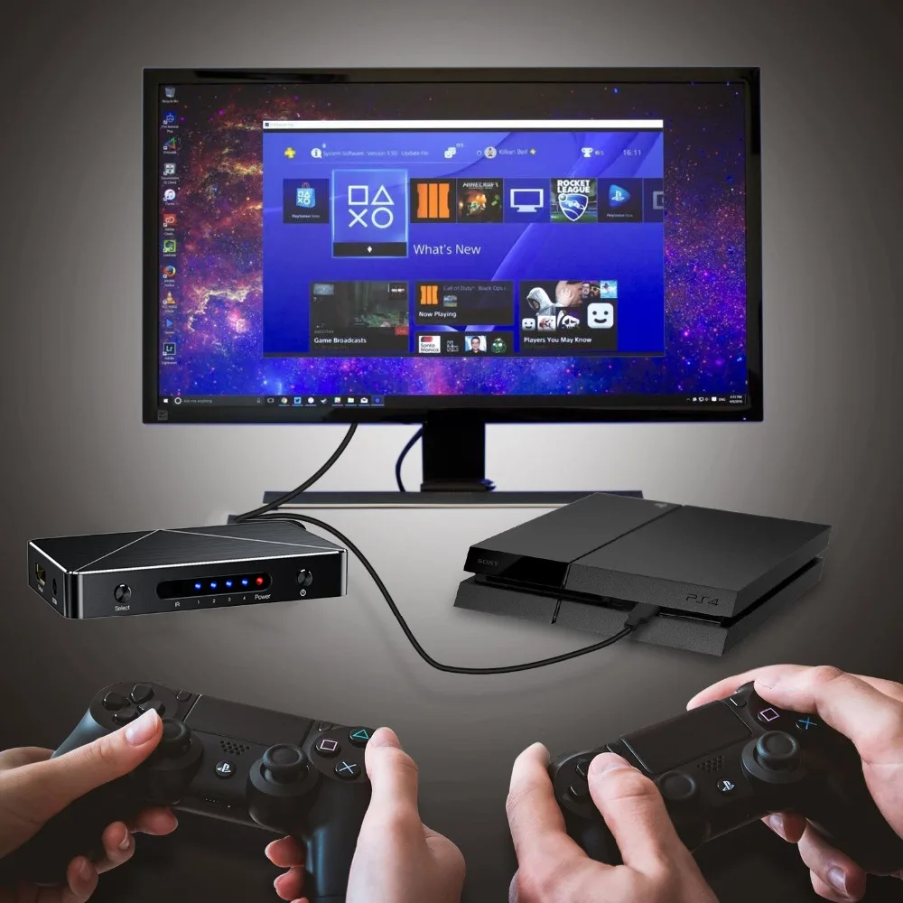 4 порта HDMI 2 0 коммутатор SGEYR 4x1 в 1 выход переключатели Поддержка 2160P 1080P HDCP с ИК