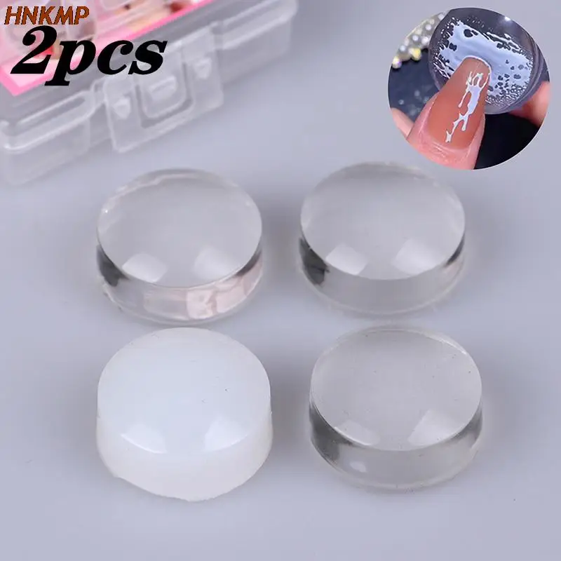 

2*Transfer Stamper Replacement Head Silicone Refill Head Clear Jelly French Nail Tool Nail Polish Print Nail Seal Stamp Template