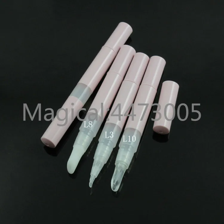 10/30/100pcs/lot 3ml Empty Makeup DIY Pink Rotating Pen Lip Gloss Bottle Acne Removing Cream Lotion Bottles Gels Pens | Красота и