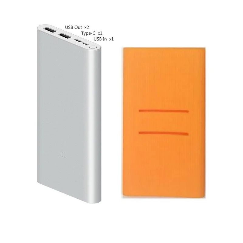 Silver Add Orange Новинка, Xiaomi Mi внешний аккумулятор 3, 10000 мА/ч, внешний аккумулятор, портативный аккумулятор, быстрая зарядка, 10000 мА/ч, внешний аккумулятор, поддерживает зарядку 18 Вт - Цвет: Silver Add Orange