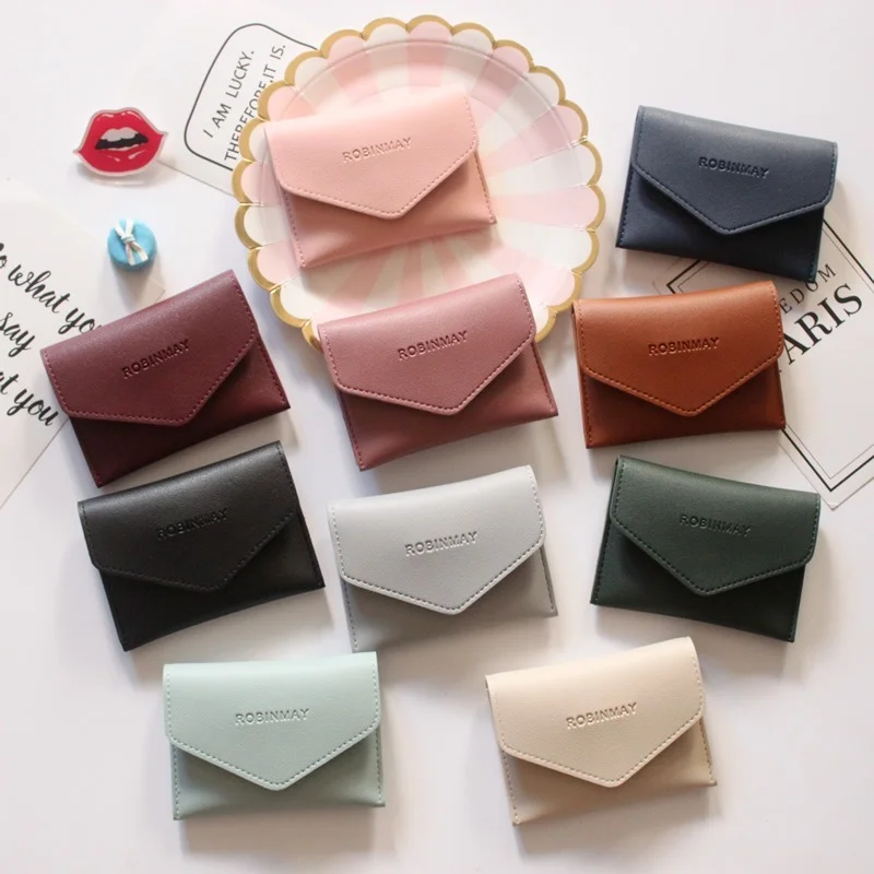 

Women Purses And Handbags 2021 New Fashion Credit Card Holder Mini Black Clutch Bag Women Cash Envelope Wallet Small Coin Purse