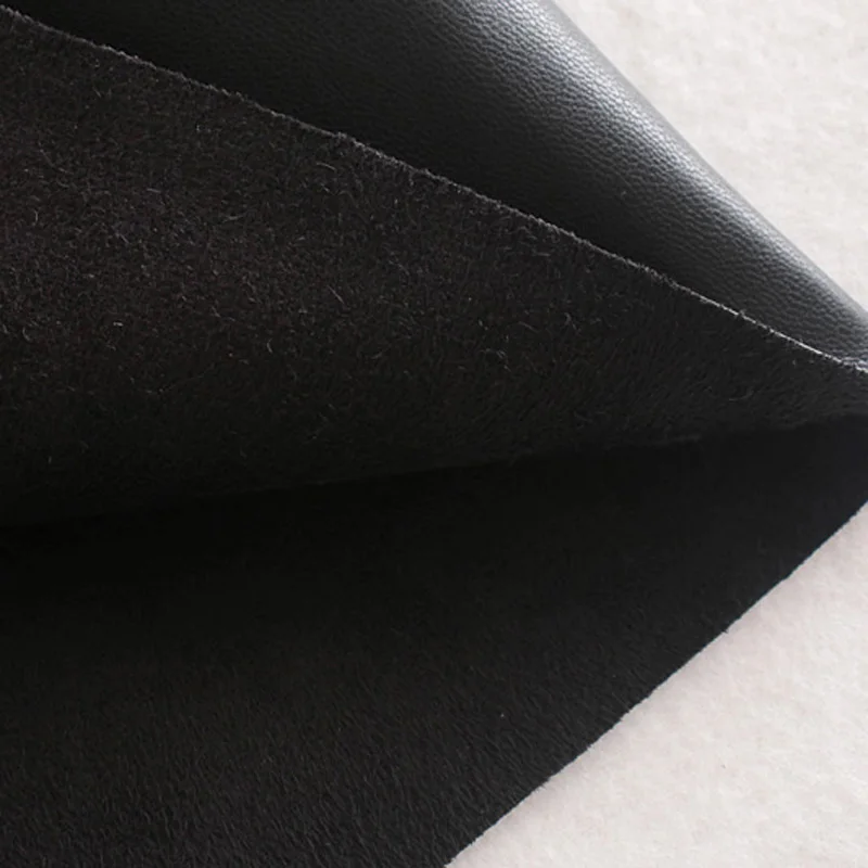 RR Casual Zipper Puff Sleeve Dresses Women Fashion Faux Leather Dress Women Elegant PU Leather Mini Dresses Female Ladies JI