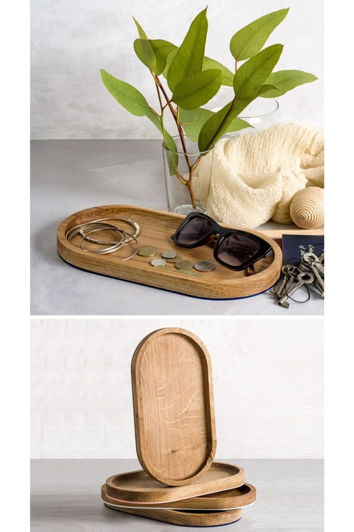 

Набор из 2 брелоков для дверей из Букового дерева