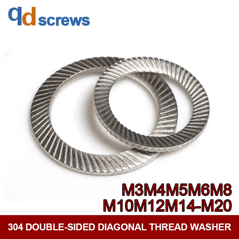 Двусторонняя диагональная фотография 304 Резьбовая шайба из нержавеющей