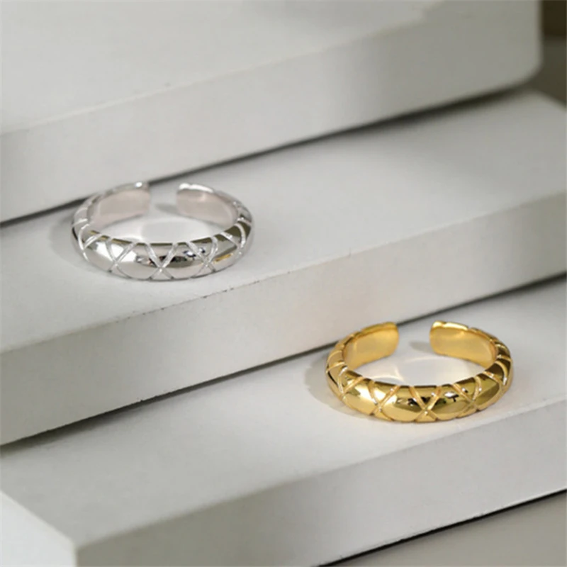 Оптовая Готическая Глянцевая ромбовидная простая бижутерия кольца для дам крест