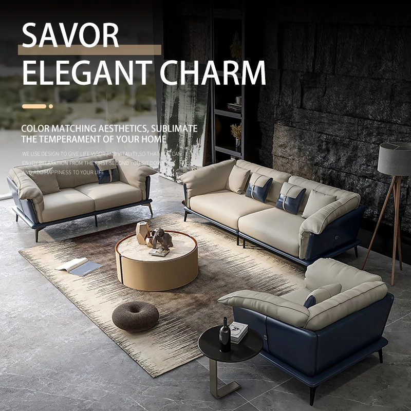 

Shiluofeidi, итальянский светильник роскошный кожаный диван, современный минималистичный офисный диван, дизайнерский диван