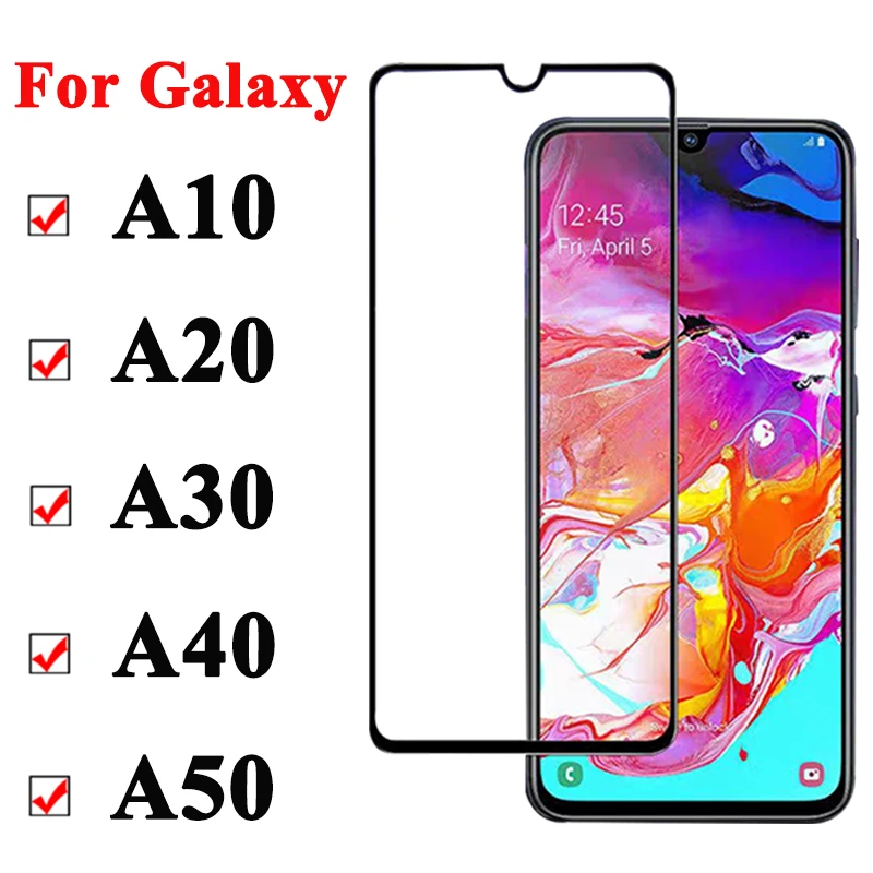 Screen Protector On For Samsung Galaxy A50 A10 50A A20 A40 A30 Sansung Galax Protective Glass A 50 10 Tempered Armored Film |